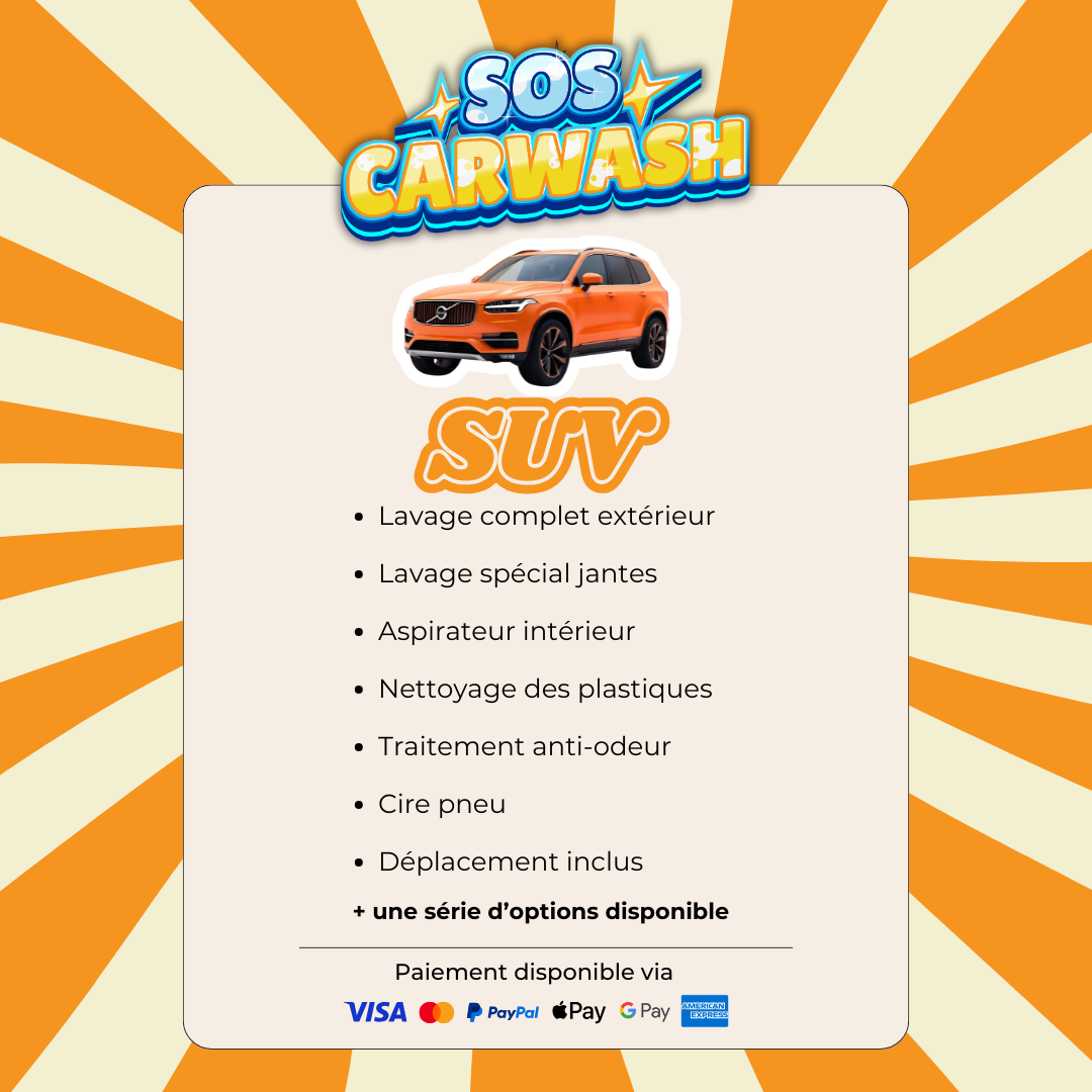 SOS CARWASH - RESERVER VOTRE LAVAGE